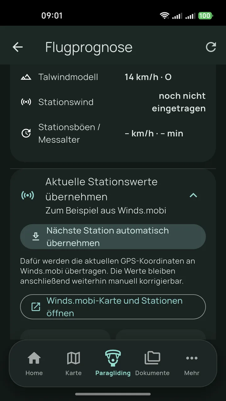 TravCamp Wetterstationen mit Messwerten aus der Nähe